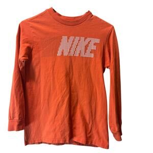 Nike Kids Vibrant Orange Long Sleeve Tee Med 10-12